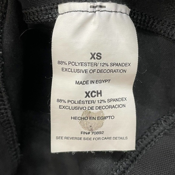 Apana Shirt Womens XS Black Ruffle Layered Cris Cross Athleisure Workout Gym - Picture 7 of 11